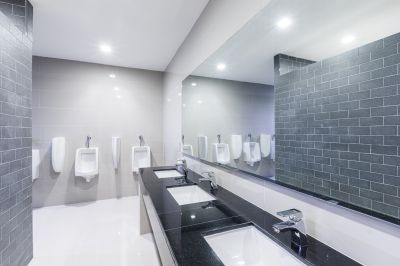 Wide View of Renovated Bathrooms