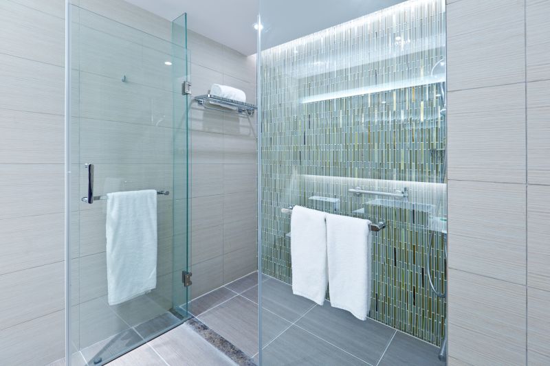 Contemporary Shower with Frameless Glass