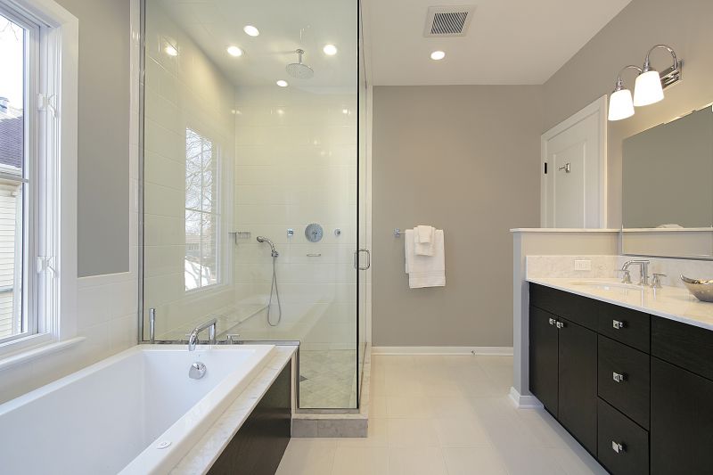 Modern Shower with LED Lighting